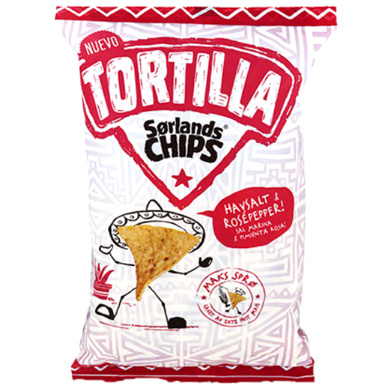 Tortilla Chips Havsalt&Rosepepper 175g