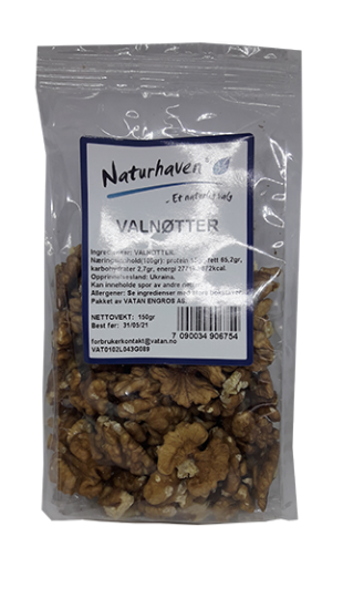 Naturhaven Valnøtter 150gr