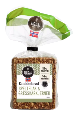 Knekkebrød Speltflak&Gresskarkjerner