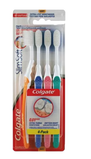 Colgate Slim Soft 4stk Tannbørste