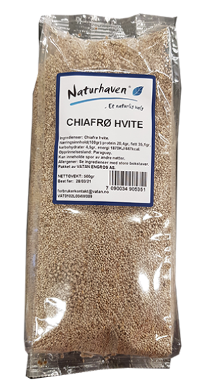 Naturhaven Chiafrø Hvite 500g