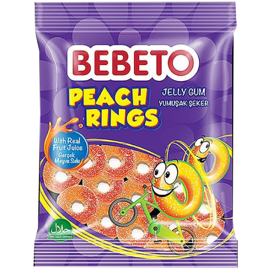 Bebeto Peach Rings 80g