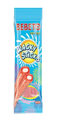 Bebeto Wacky Sticks Strawberry/Vanilla 75g