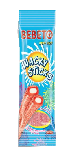 Bebeto Wacky Sticks Strawberry/Vanilla 75g