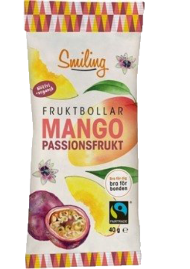 Fruktboller Mango Pasjonsfrukt 40g