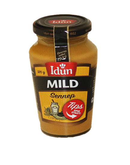 Mild Sennep Idun 270g