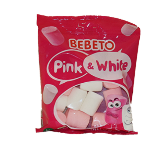 Bebeto Marshmallow pink&white - 60g