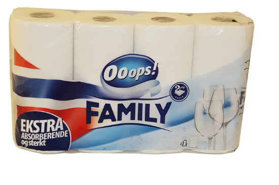 Ooops Family Tørkerull 4pk