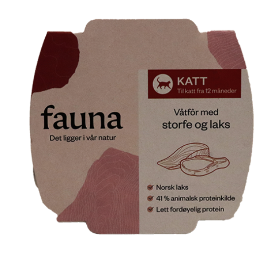 Fauna Katt Våtfor Storfe & Laks 70g