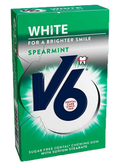 V6 Dental White Spearmint 24g