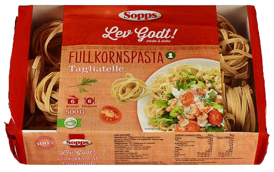 Fullkornspasta Tagliatelle 500g