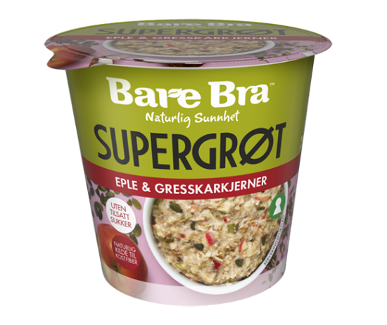 Supergrøt Eple & Gresskarkjerner 53g Bare Bra