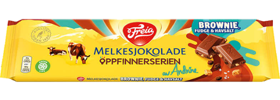 Melkesjokolade Brownie,Fudge&Havsalt 190g