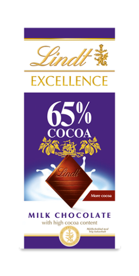 Lindt Excellence 65 Milk Chocolate  80g