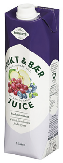 Sommerli Juice Frukt&Bær 1l
