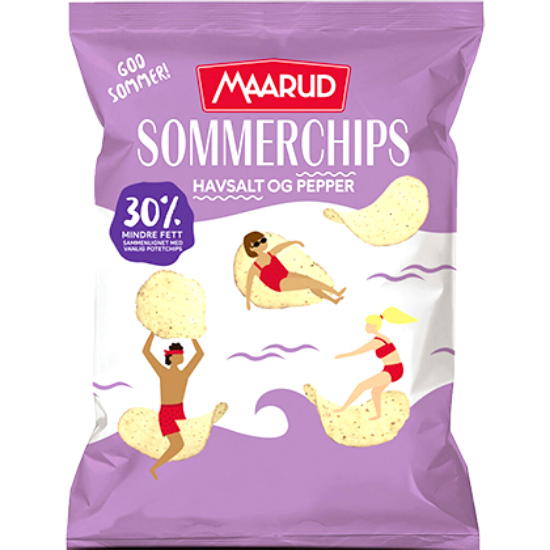 Sommerchips Havsalt & pepper  180g