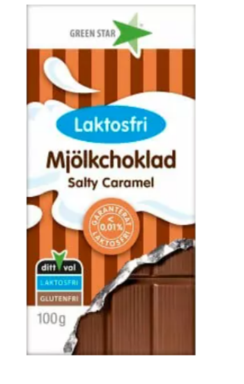 Melkesjokolade Salty Caramel Laktosefri 100g