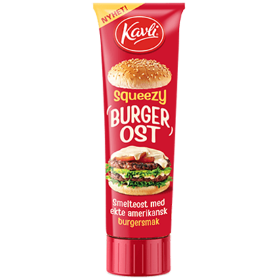 Kavli Squeezy Burgerost 150g