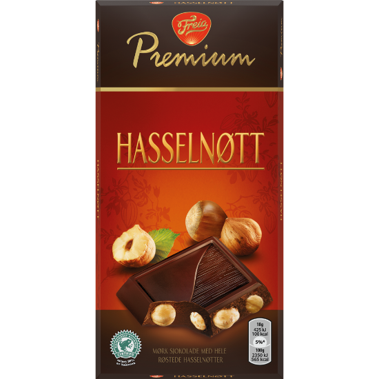 Freia premium hasselnøtt 180 gr