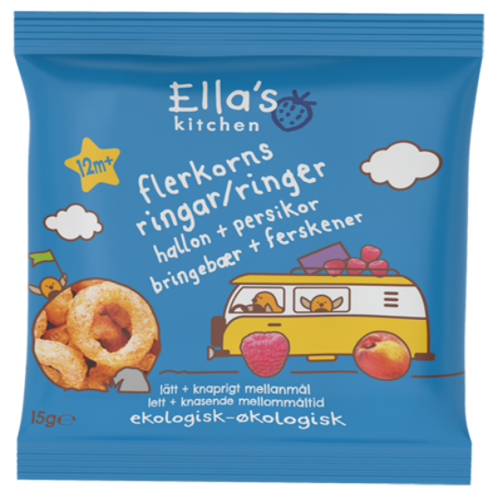 Flerkornsringer Bringebær/Fersken Økologisk
