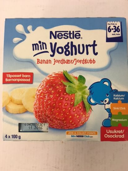 Yoghurt Banan/jordbær 6-36 mnd
