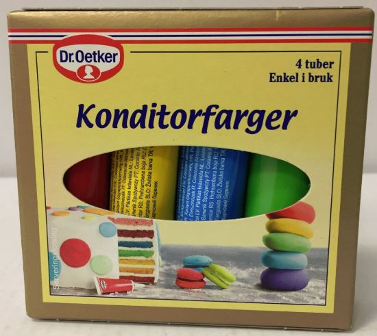 Konditorfarger 4stk