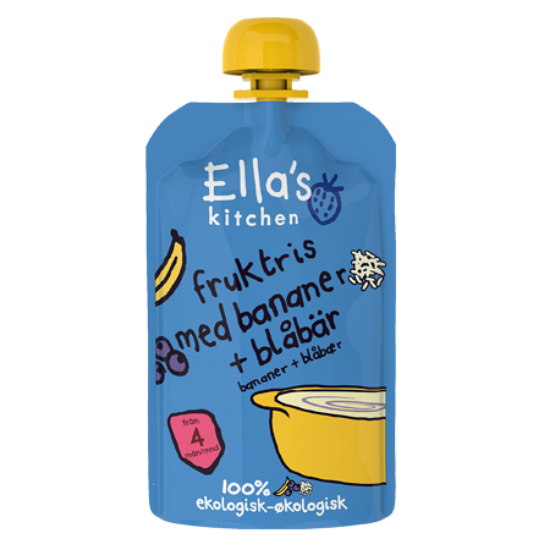Fruktris m/banan og blåbær