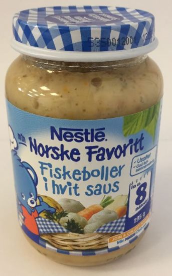Fiskeboller i hvit saus 8 mnd
