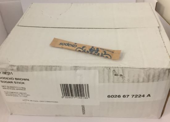 Brunt Sukker sticks 500 stk
