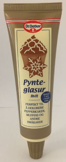 Pynteglasur Hvit 125g, Dr. Oetker