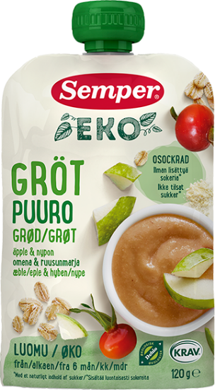 Semper Barnegrøt Eple & Nype 120g