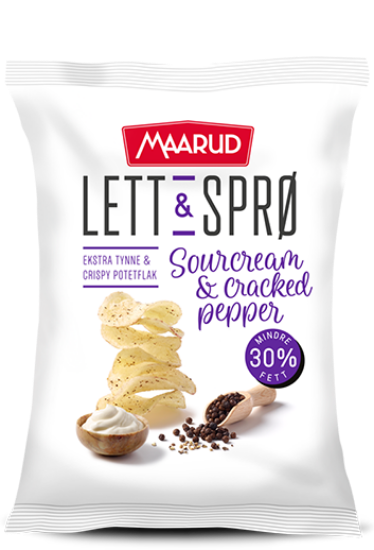 Lett & Sprø Sourcream & Pepper 180g