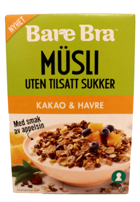 Bare Bra Musli Kakao&Havre 400g