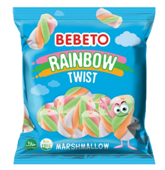 Bebeto Marshmallow Rainbow Twist 275g