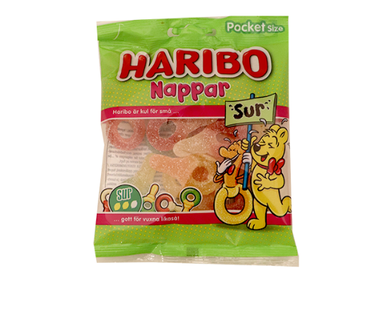 Haribo Nappar Sur 80g