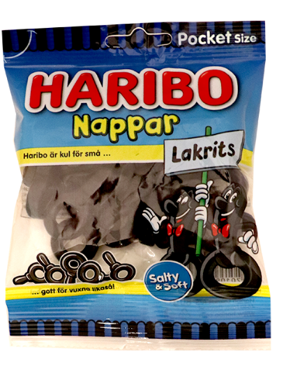 Haribo Nappar Lakris 80g