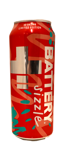 Battery Sizzle Jordbær u/Sukker 0,5l