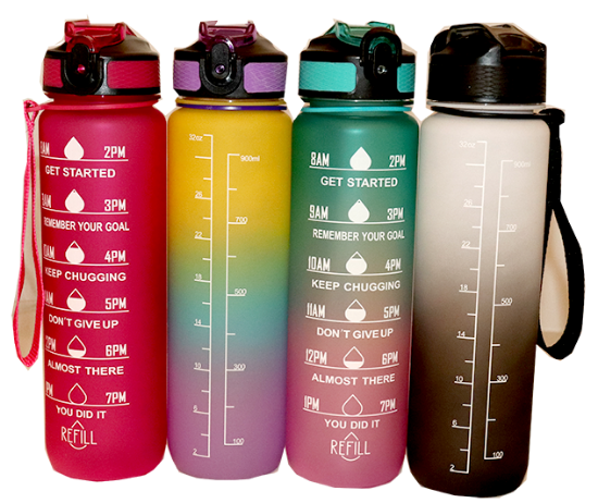 Drikkeflaske Motivasjon/Refill 1000ml Assorterte farger