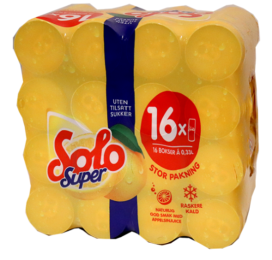 Solo Super U/Sukker 16x0,33l