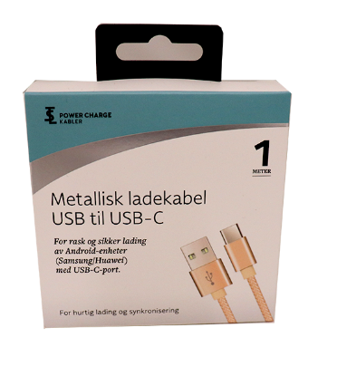 Ladekabel USB-C 1m Fersken