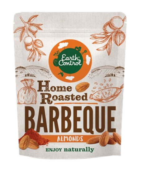 Earth Control Ristede Mandler BBQ 125g