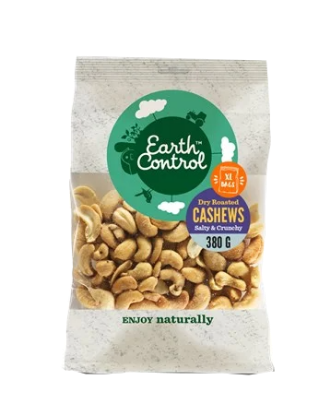 Earth Control Cashew Ristet & Saltet 380g
