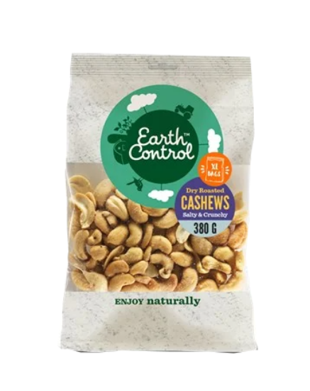 Earth Control Cashew Ristet & Saltet 380g