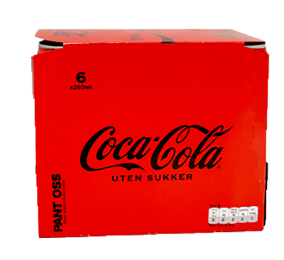 Coca-Cola u/Sukker 6x250ml