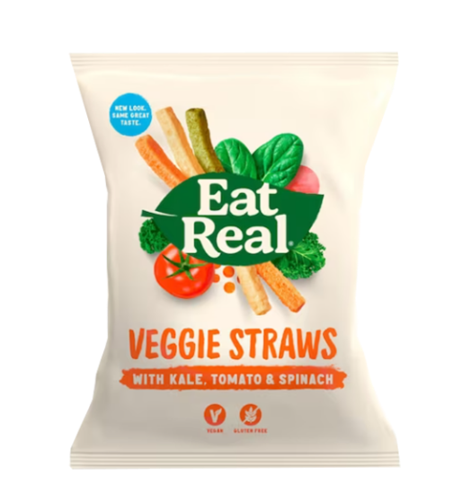 Eat Real Veggie Straws Tomat/Spinat113g