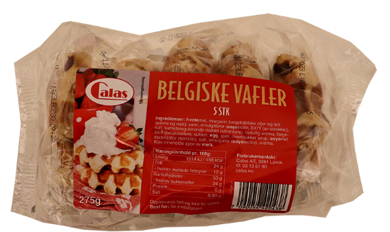 Calas Belgiske Vafler 5stk