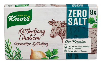 kjøttbuljong Zero Salt 8x9 g