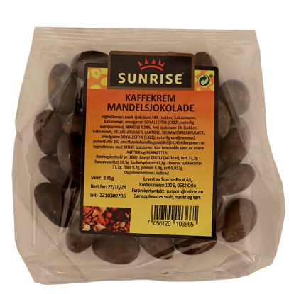 Sunrise Kaffekrem Mandelsjokolade 185g