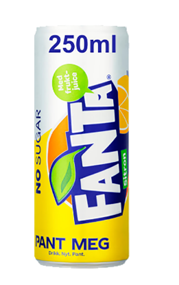 Fanta Sitron u/Sukker 250ml