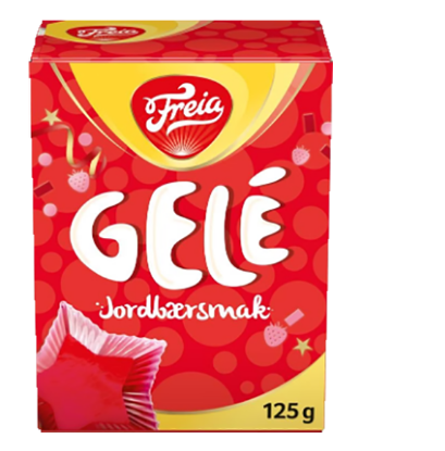 Gelé m/Jordbærsmak 125g